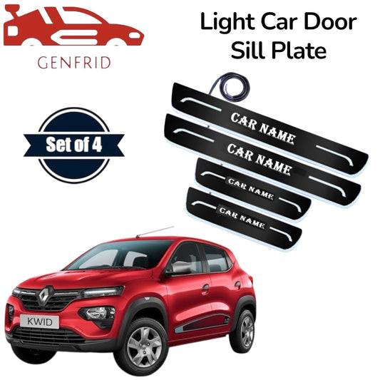 Genfrid Car Door Foot Step Led Sill Plate, Door Sill Plate For Renault Kwid