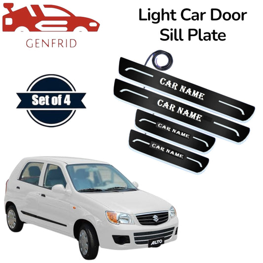 Genfrid Car Door Foot Step Led Sill Plate, Door Sill Plate For Maruti Alto