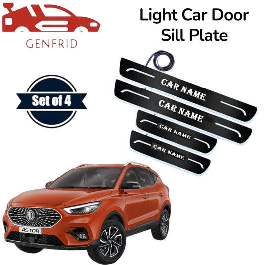 Genfrid Car Door Foot Step Led Sill Plate, Door Sill Plate For MG Astor