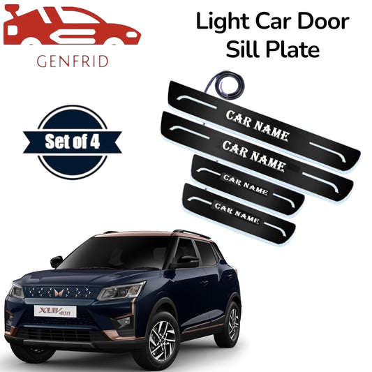 Genfrid Car Door Foot Step Led Sill Plate, Door Sill Plate For Mahindra XUV400