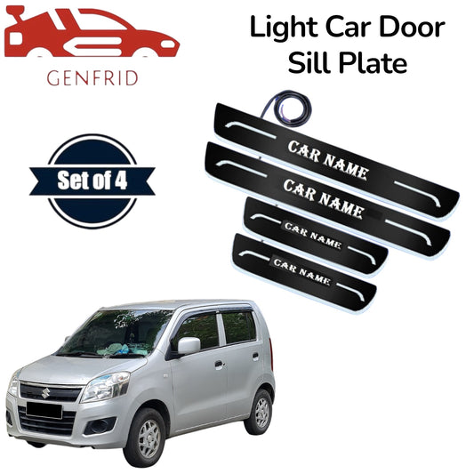 Genfrid Car Door Foot Step Led Sill Plate, Door Sill Plate For Maruti Wagonr