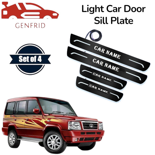 Genfrid Car Door Foot Step Led Sill Plate, Door Sill Plate For Tata Sumo