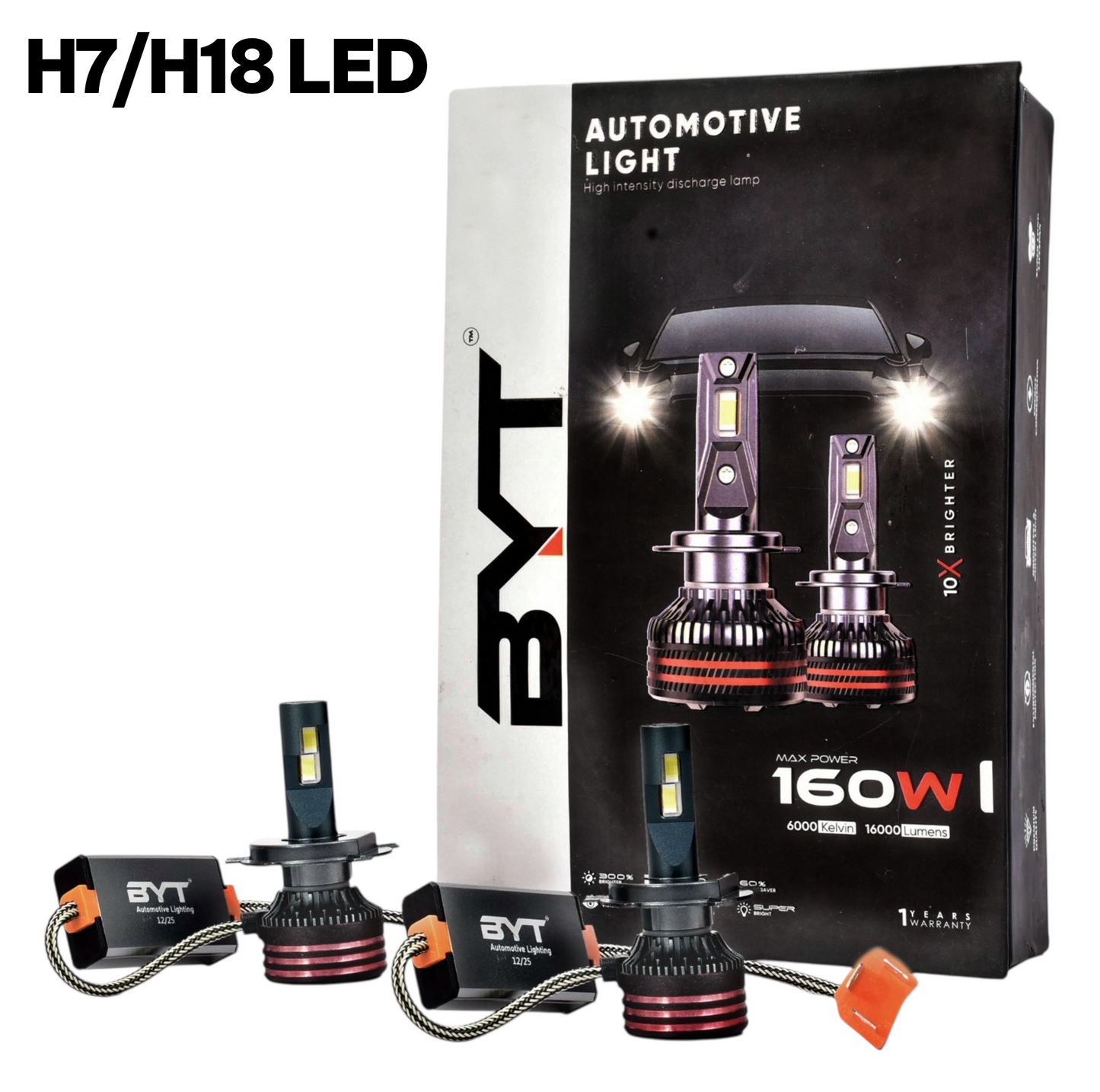 GENFRID (BYD) H7 160 W White Car Led Headlight Bulb