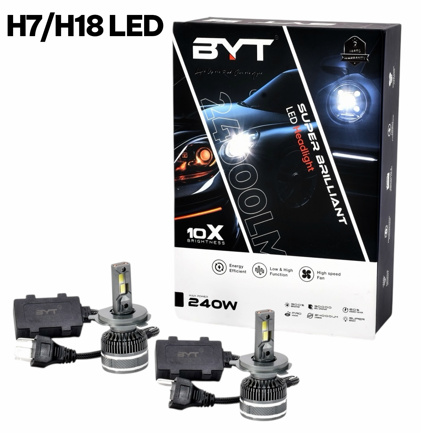 GENFRID (BYD) H7 240 W White Car Led Headlight Bulb